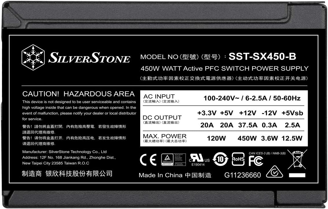 SST-SX450-B 450W, PC-Netzteil