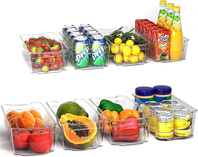 8er Set Aufbewahrungsbox, Transparent, 8er Pack