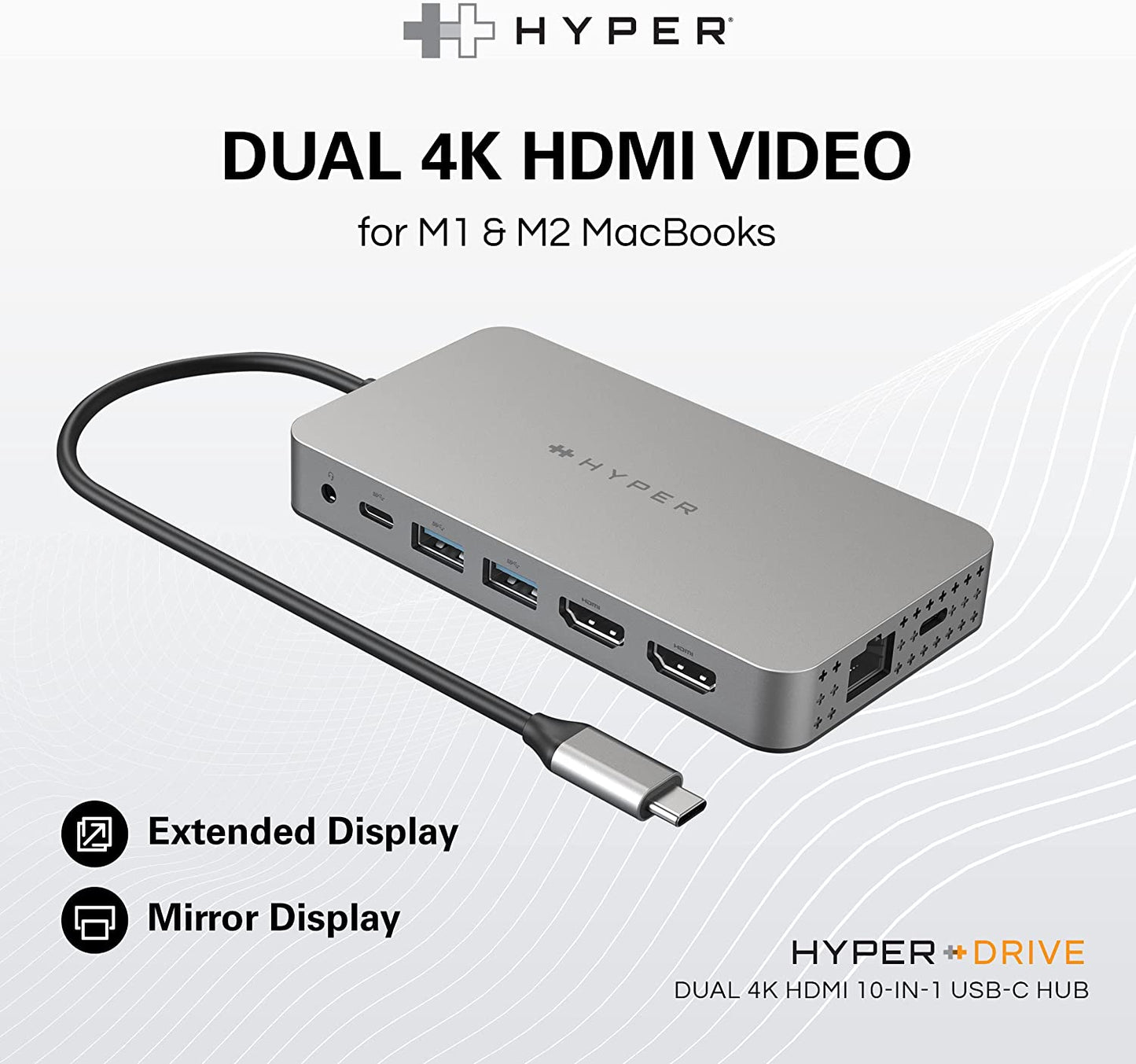 Dual 4K HDMI 10-in-1 USB-C, Dockingstation