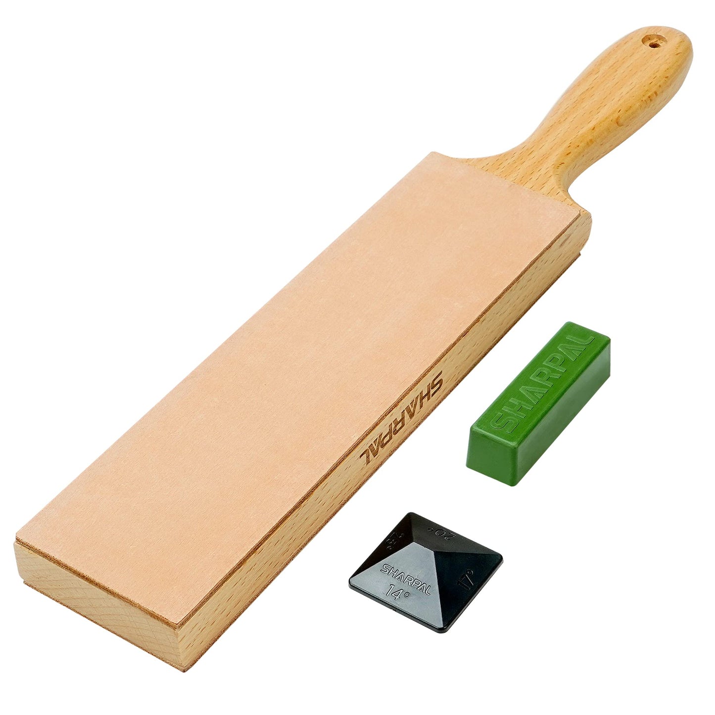 205H Doppelseitiger Leder-Streichriemen, 205H Lederriemen Set (mit Griff)