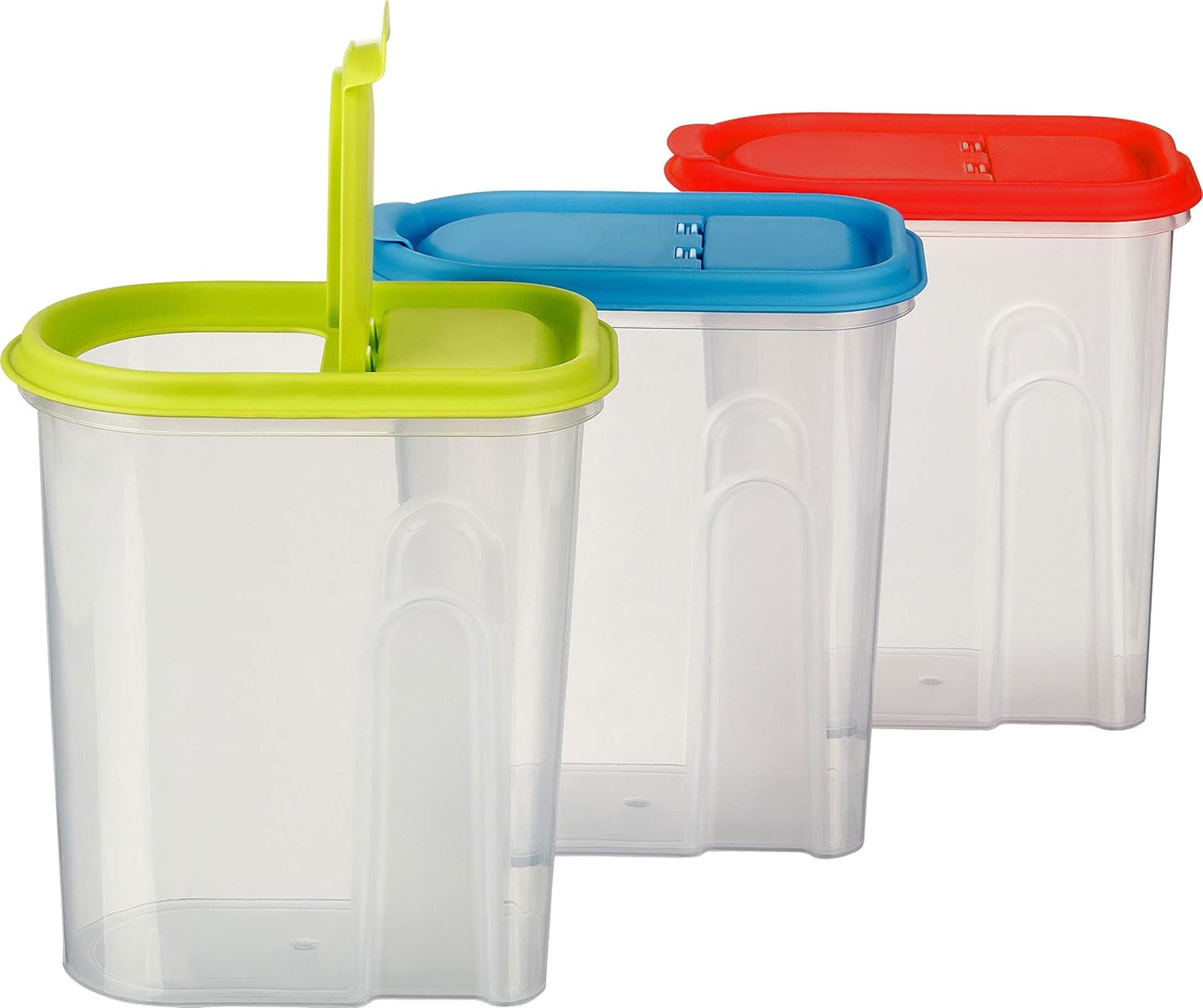 Vorratsdosen Set, 2l Grün/Blau/Rot (3stk)