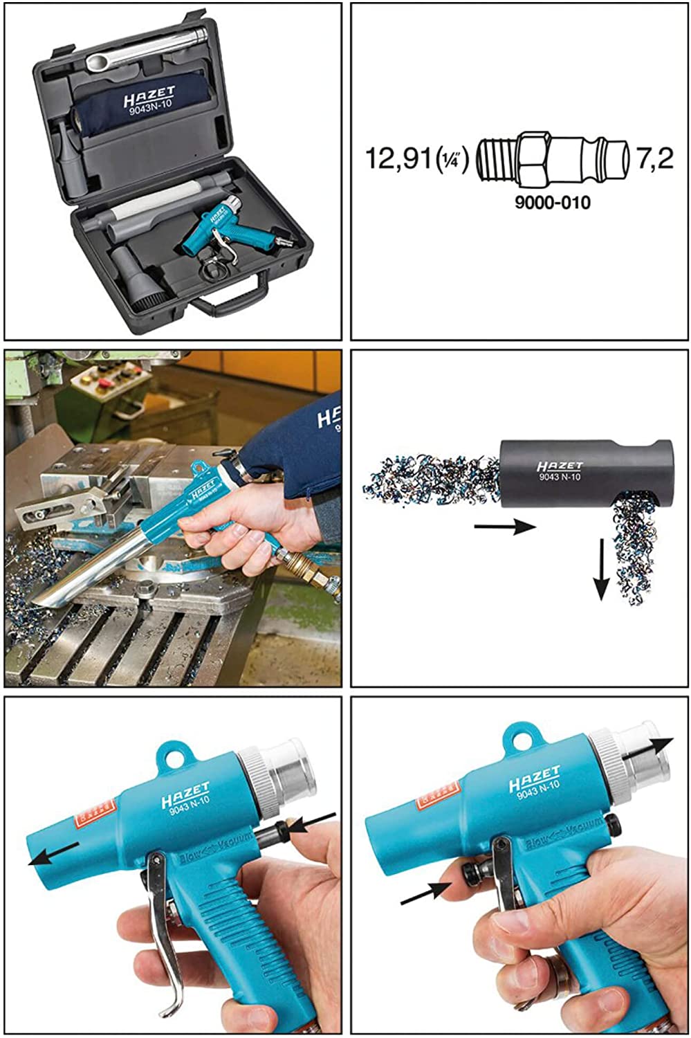 Saug -/ Blaspistole 9043 N-10, Ausblas-Werkzeug