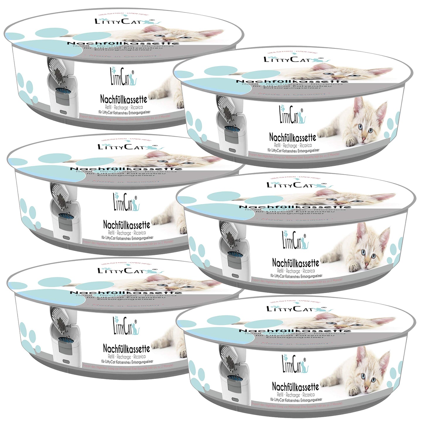 Littycat Nachfüllkassetten 6er-Set, 6er pack