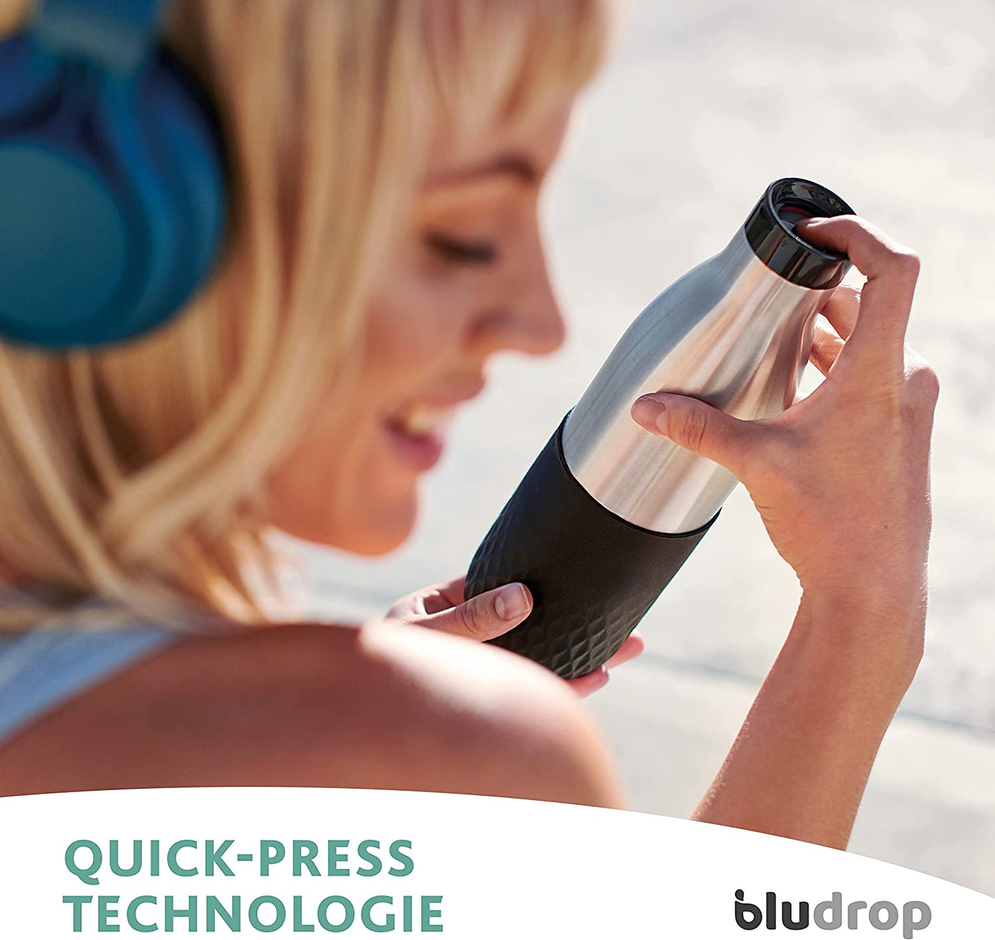 BLUDROP Sleeve Isoliertrinkflasche 0,7 Liter, Thermosflasche