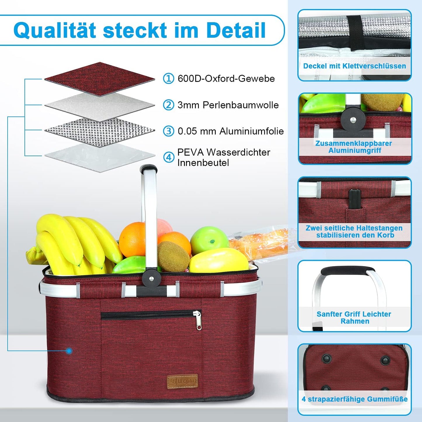 Kühltasche, Wine Red