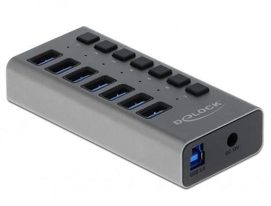Externer SuperSpeed USB Hub mit 7 Ports + Schalter, USB-Hub