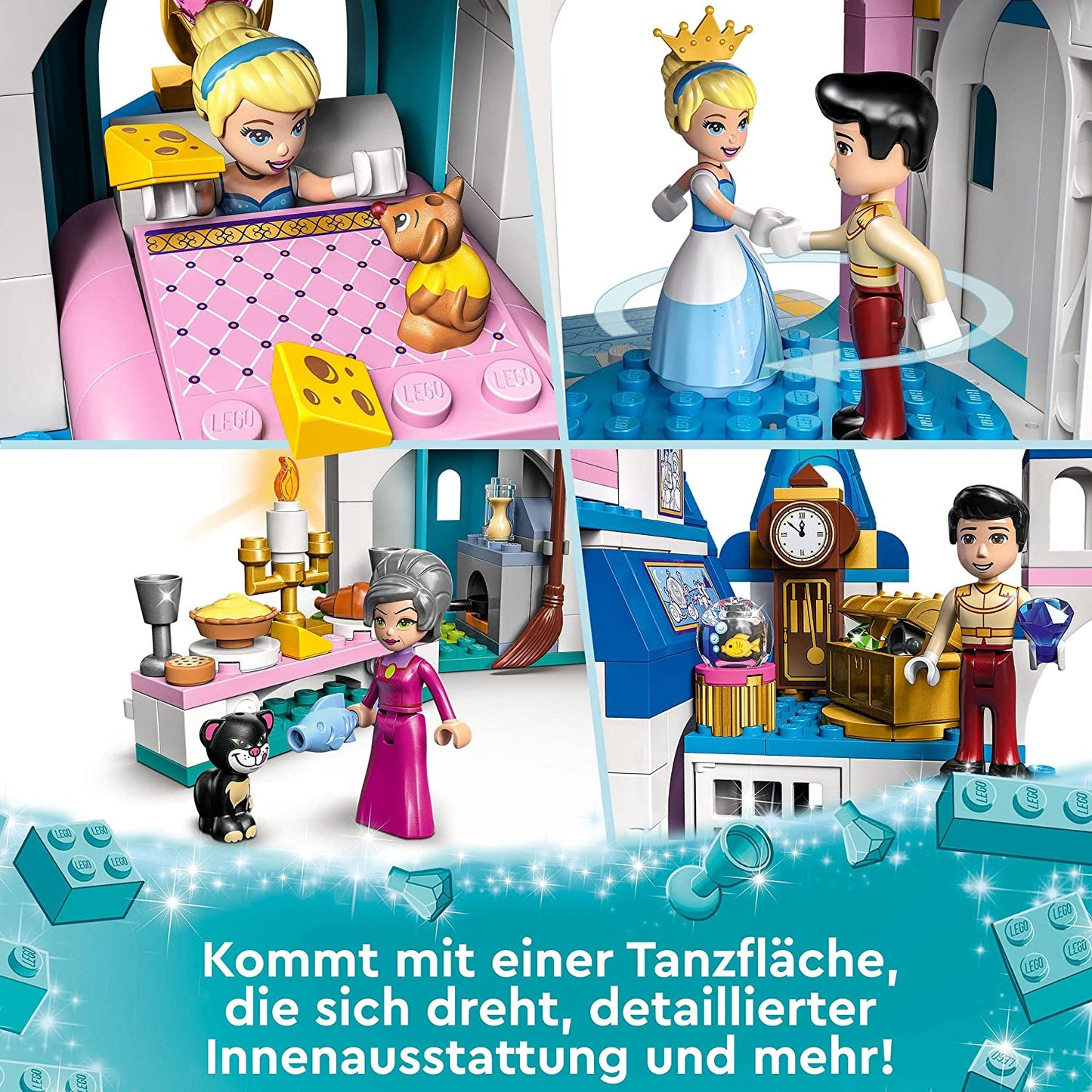 43206 Disney Princess Cinderellas Schloss, Konstruktionsspielzeug