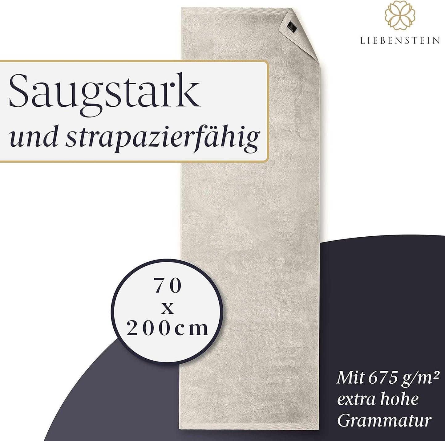 Saunatuch Set, Sandgrau