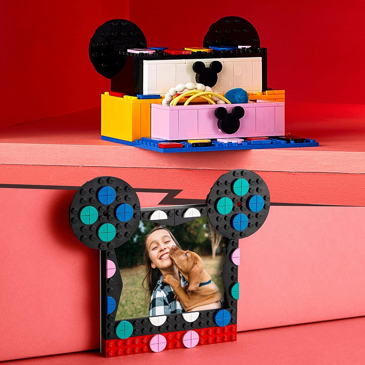 41964 DOTS Disney Micky & Minnie Kreativbox zum Schulanfang, Konstruktionsspielzeug