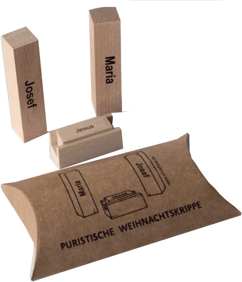 Minimalistische Weihnachtskrippe