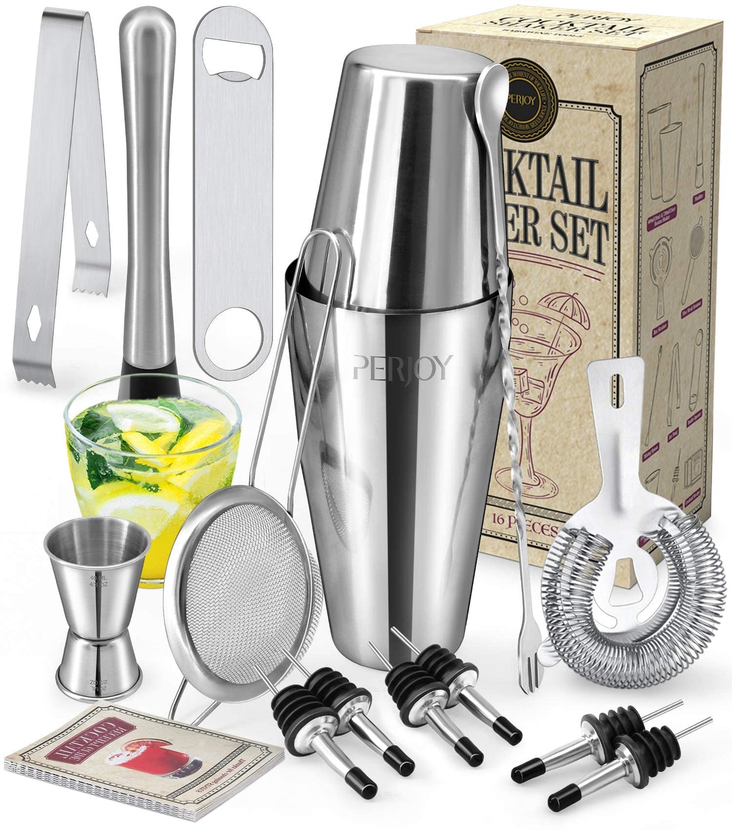 16pcs Cocktail Shaker Set, 16 Stück