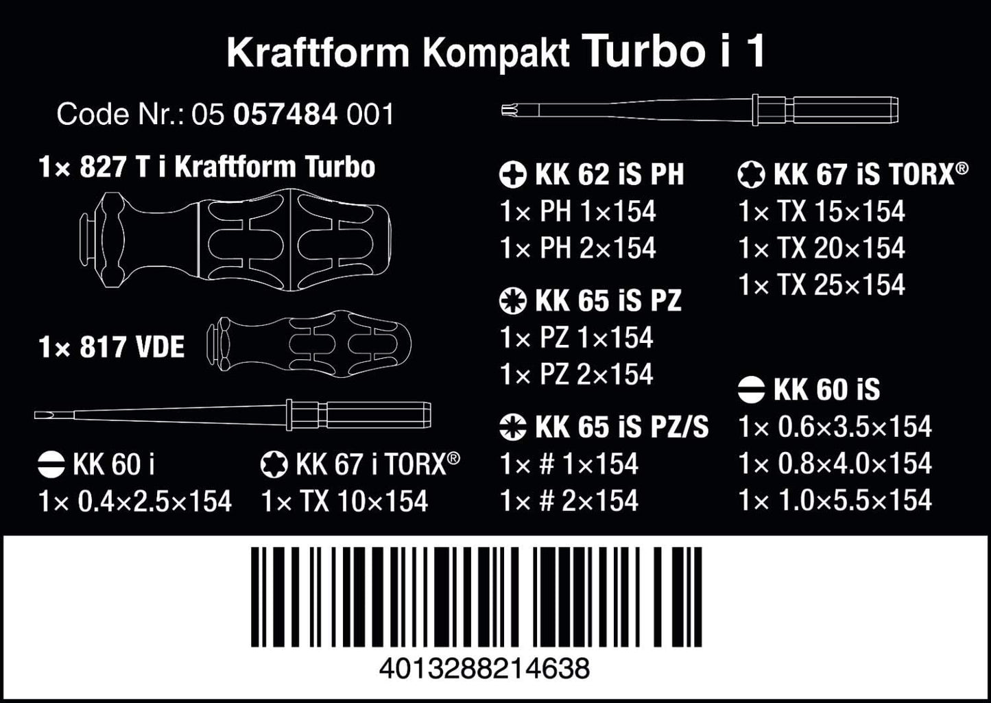 Kraftform Kompakt Turbo i 1, Steckschlüssel