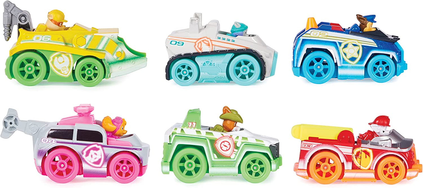 Paw Patrol True Metal Neon Fahrzeuge 6er-Geschenkset, Spielfahrzeug