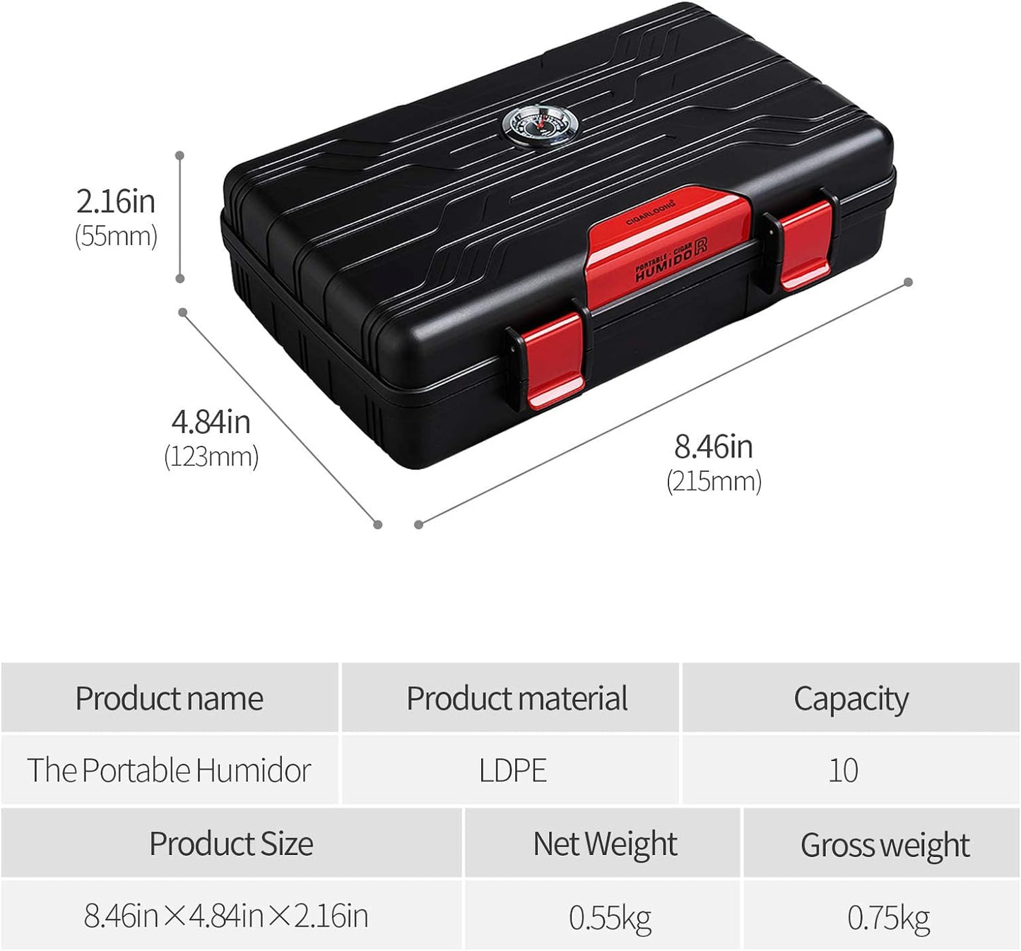 Zigarren Humidor, Rot