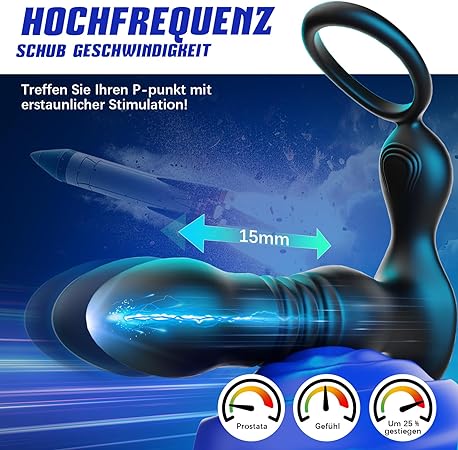 Anal Vibrator mit Penisring, Einfachring