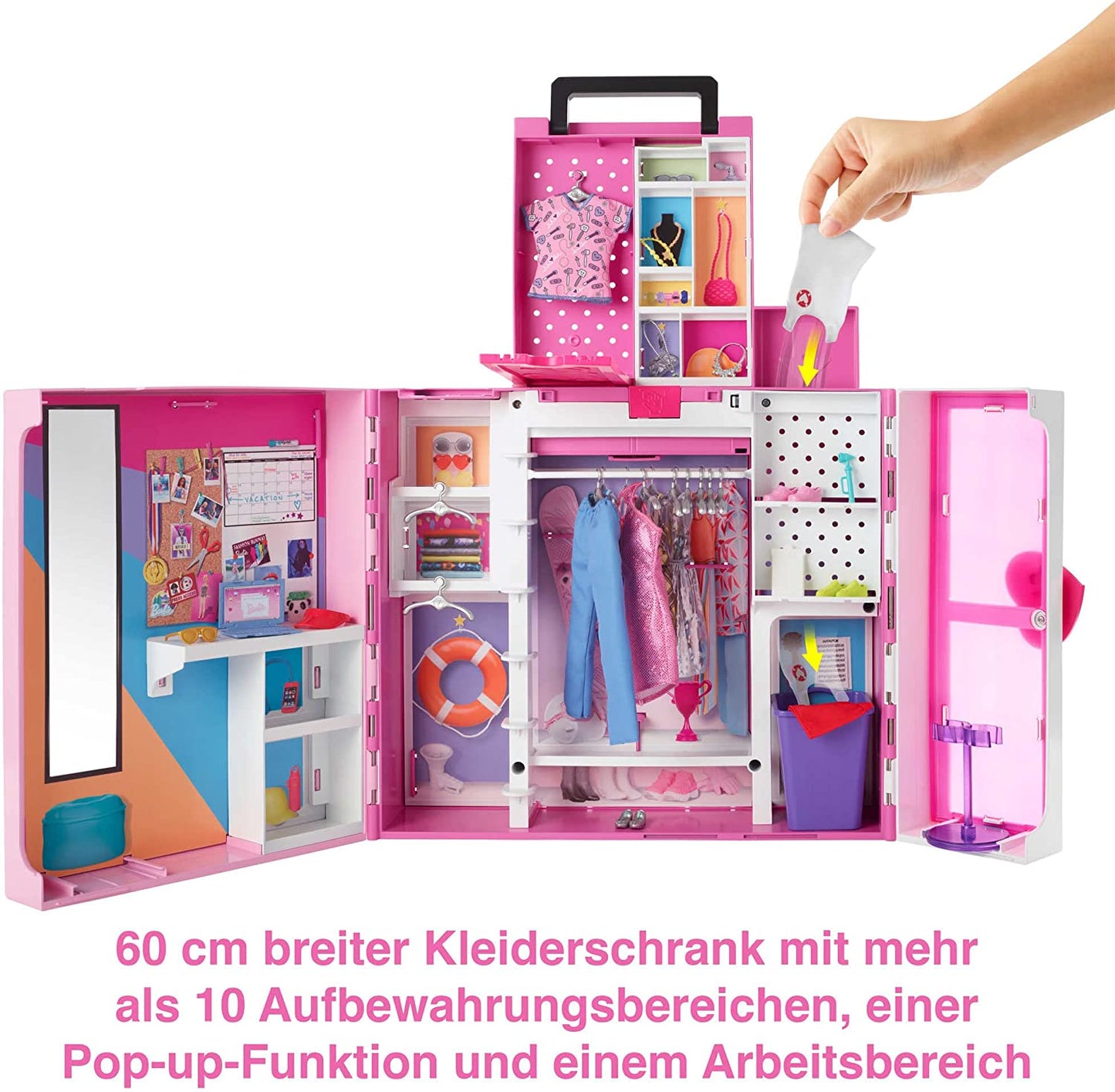 Barbie Traumkleiderschrank mit Puppe, Moden & Accessoires, Puppenmöbel