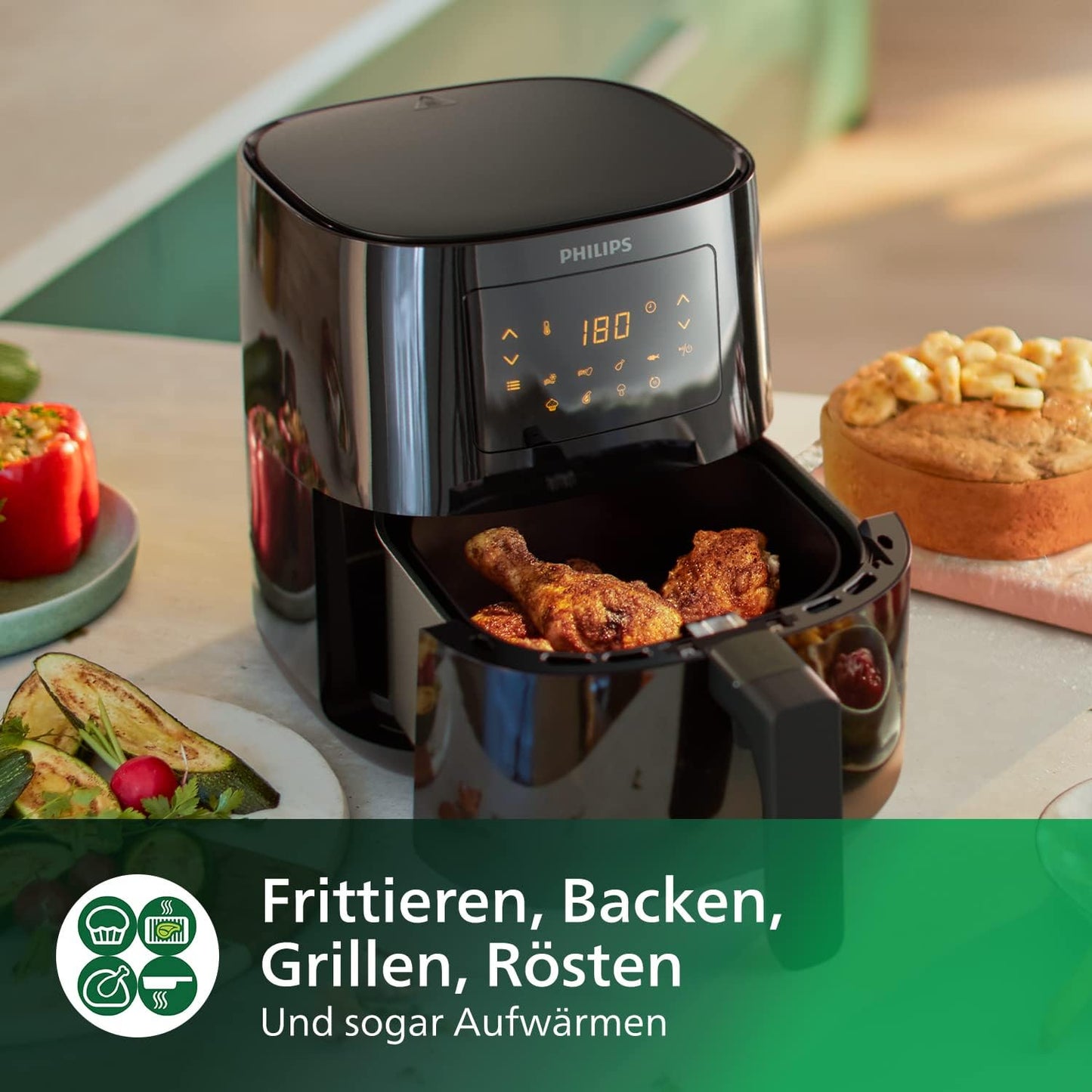 Airfryer 3000 Serie L HD9252/90, nicht WiFi-connected, 4.1 L