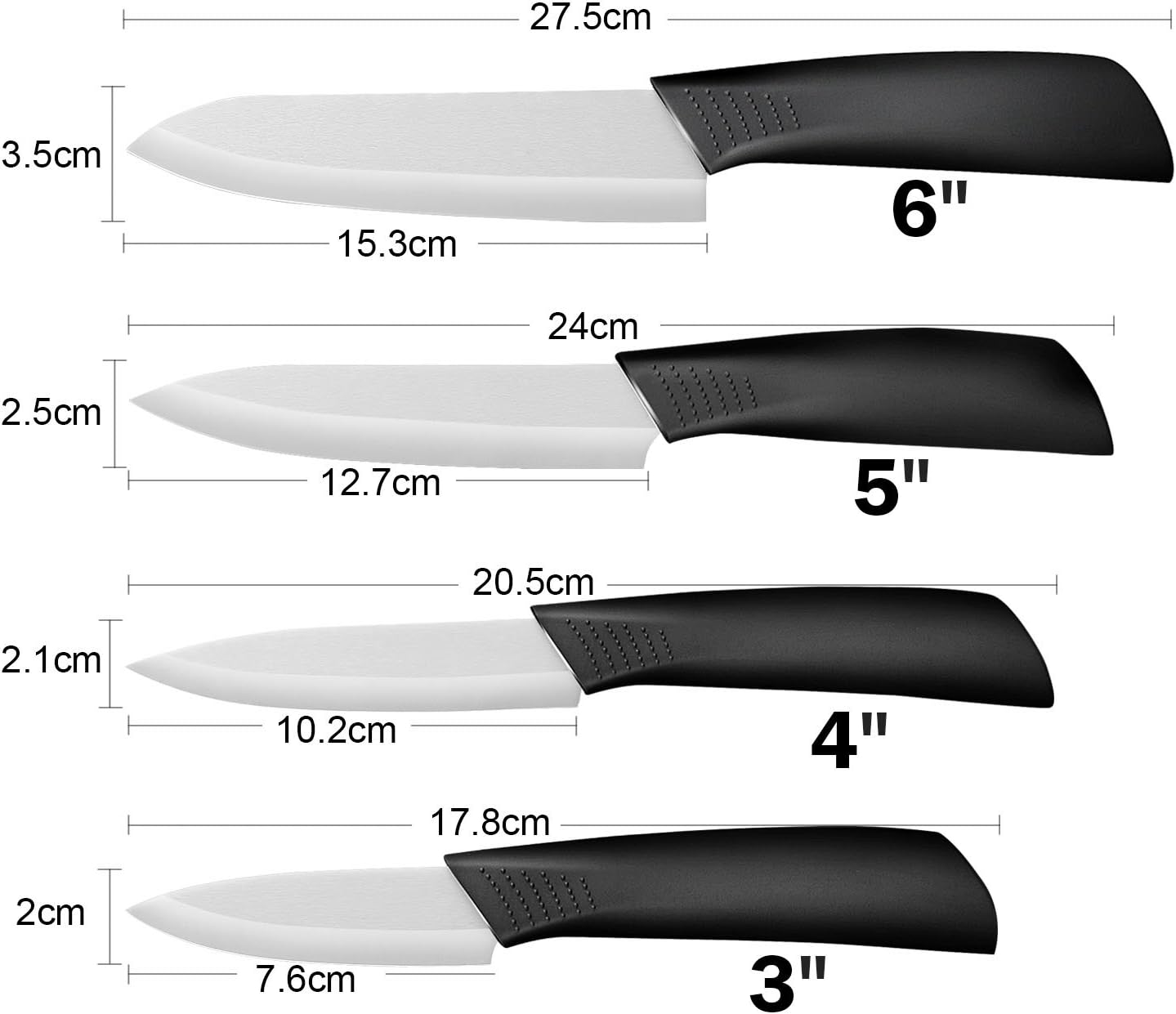 Messer Set, Weiss