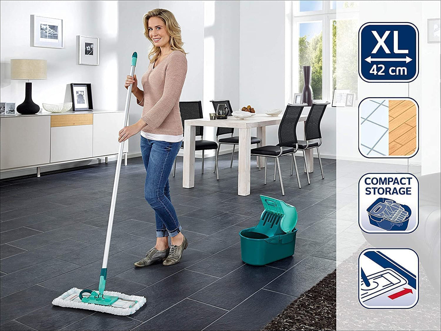 Bodenwischer-Set Profi Compact mit Wischtuchpress