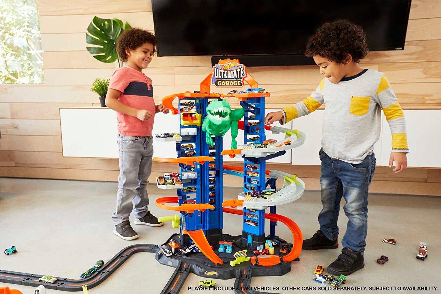 Megacity Parkgarage mit T-Rex-Angriff, Spielgebäude