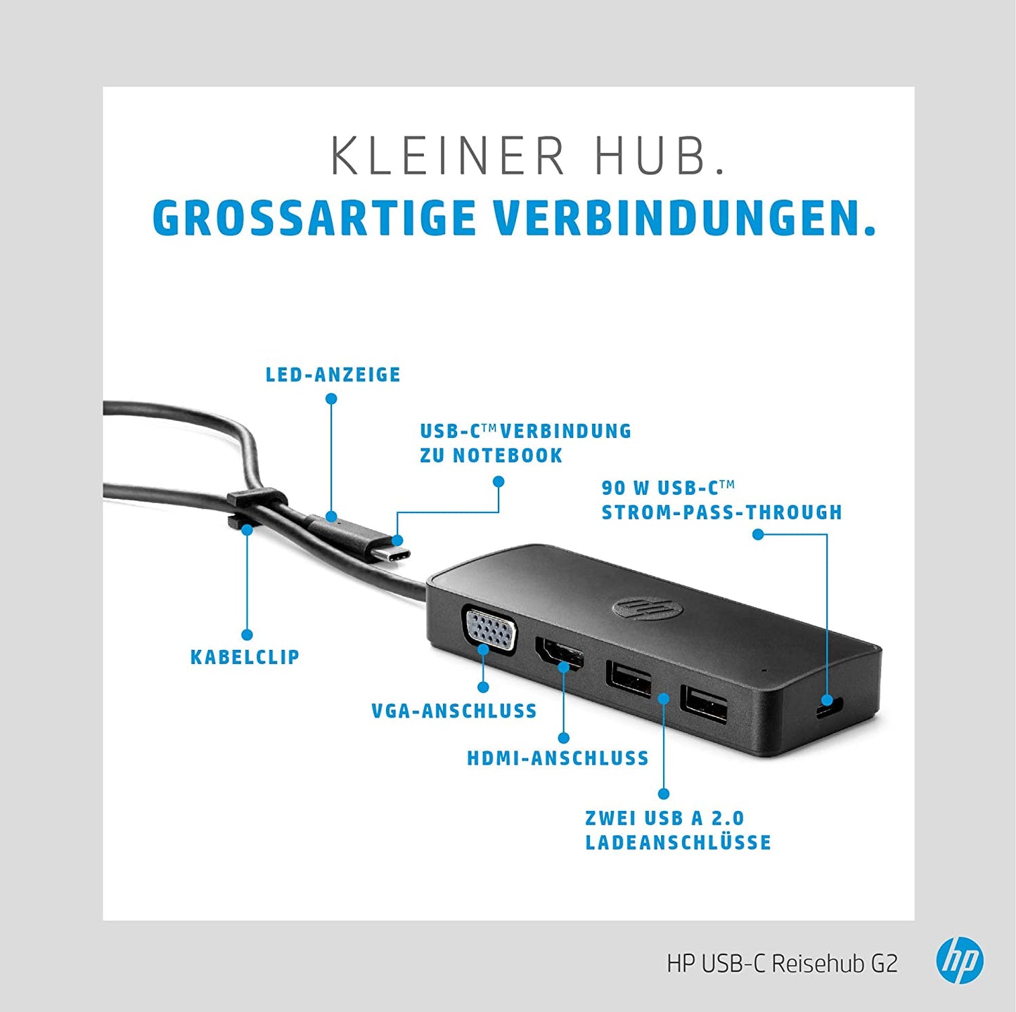 USB-C Travel Hub G2 EURO, USB-Hub