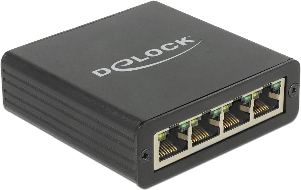 USB 3.2 Gen 1 Adapter, USB-A Stecker > 4x RJ-45 Buchse