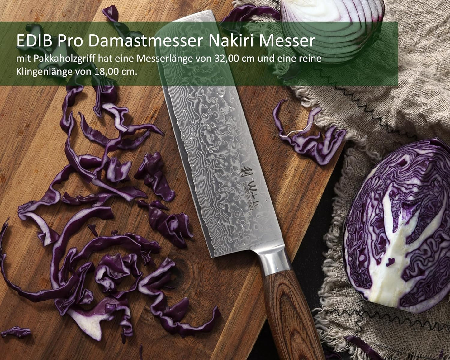 EDIB Pro Premium Nakiri Messer, Silberfarben