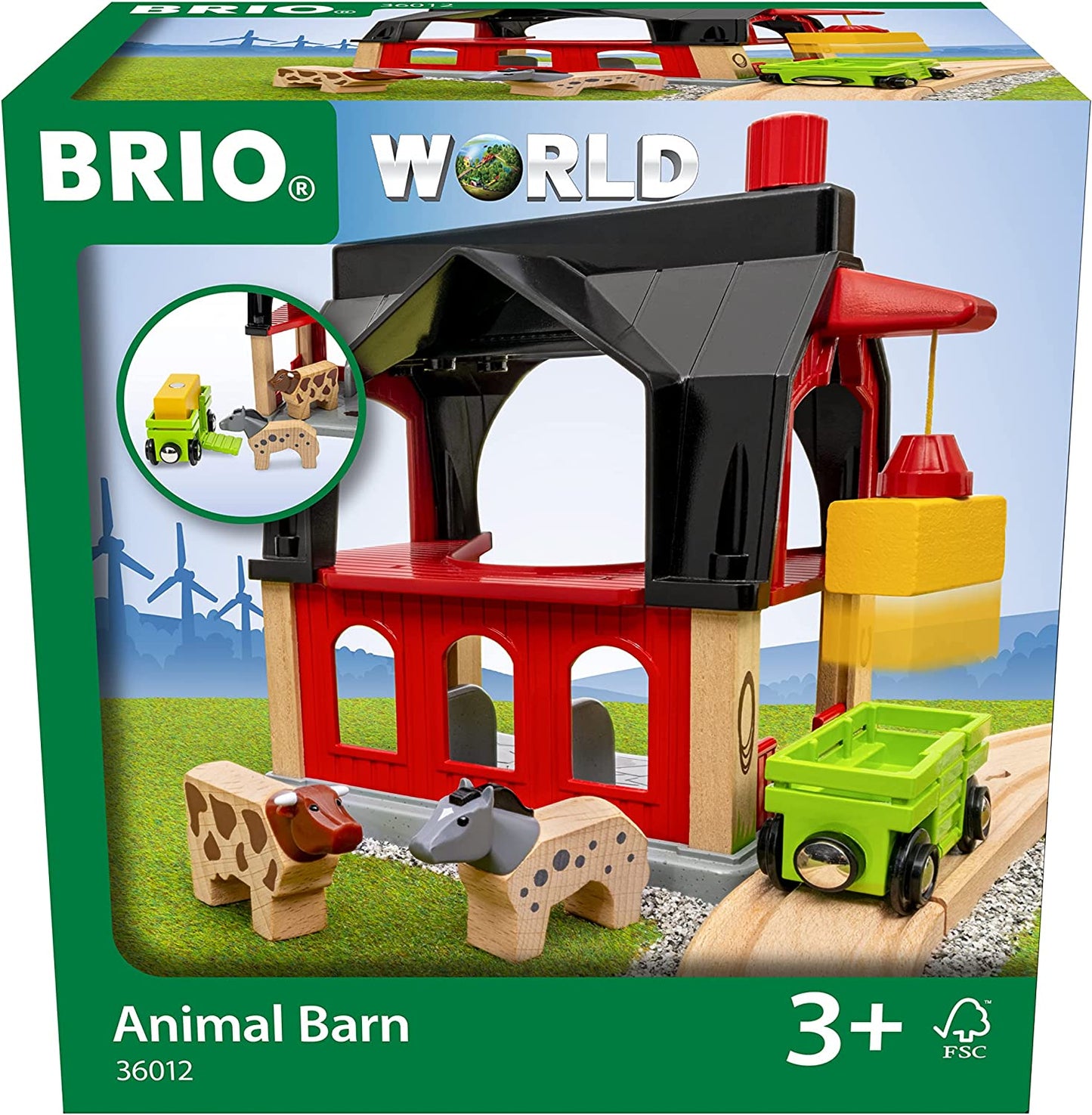 World Tierscheune mit Heuwaggon, Spielgebäude