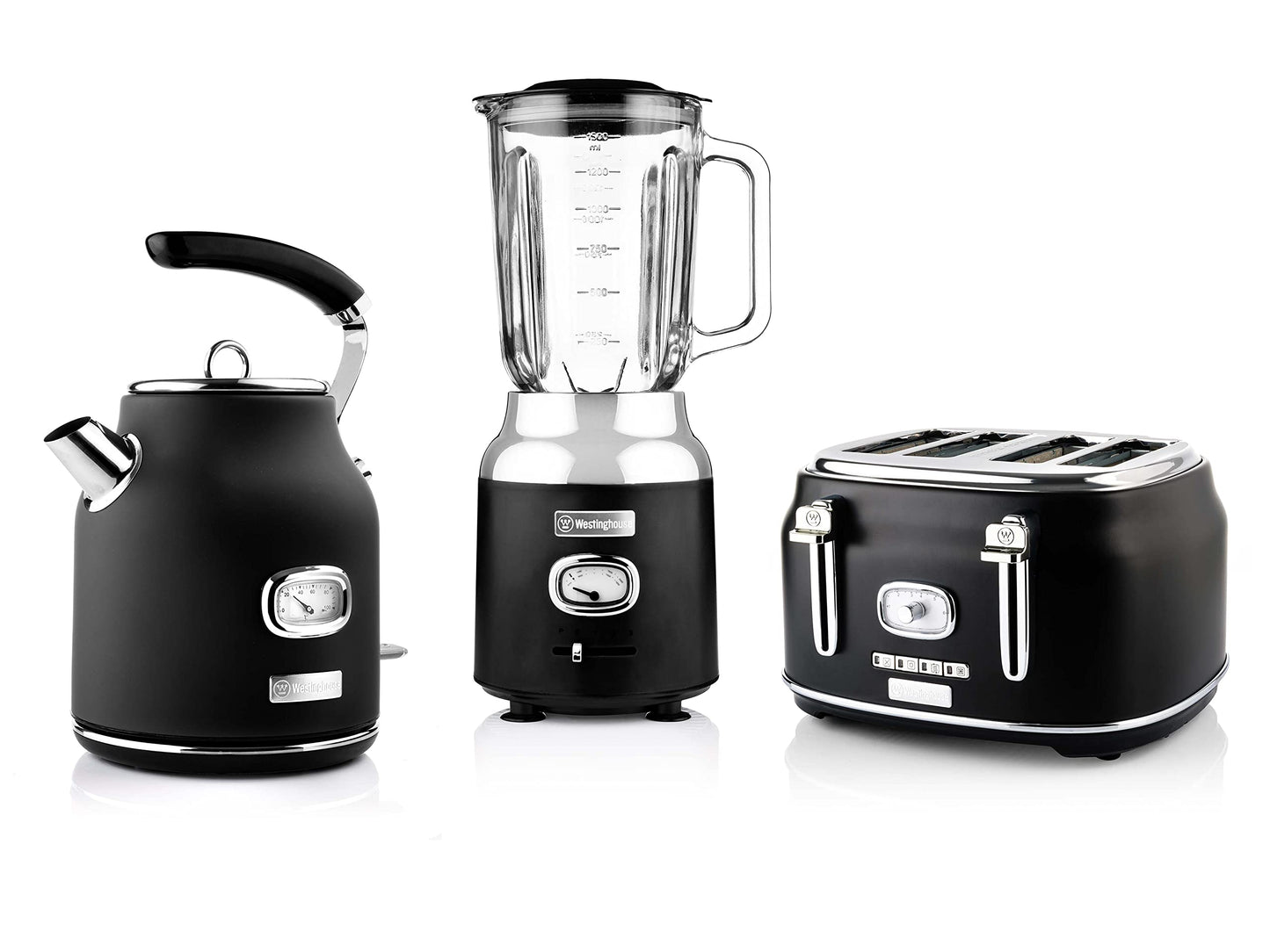 Frühstück-Set, Frühstück-Set mit 4-Scheiben Toaster schwarz