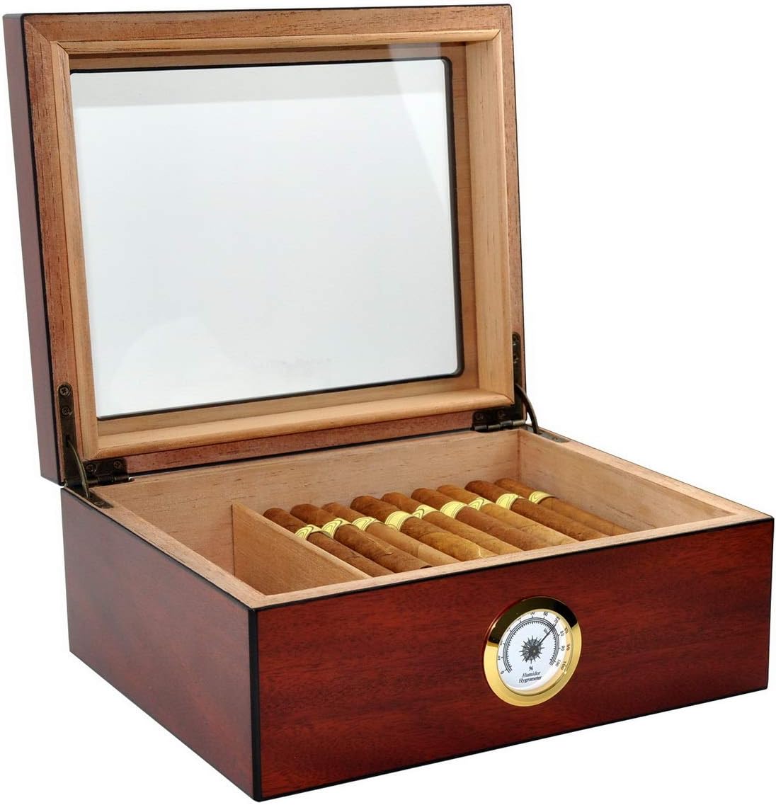 Zigarren Humidor Case, Sapeli-kirsche
