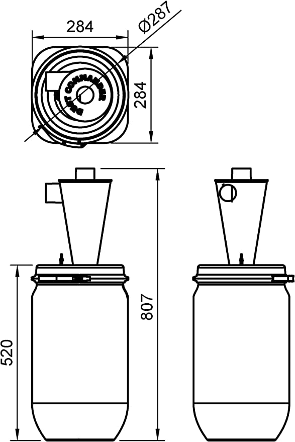 Zyklonfilter mit Deckelfass