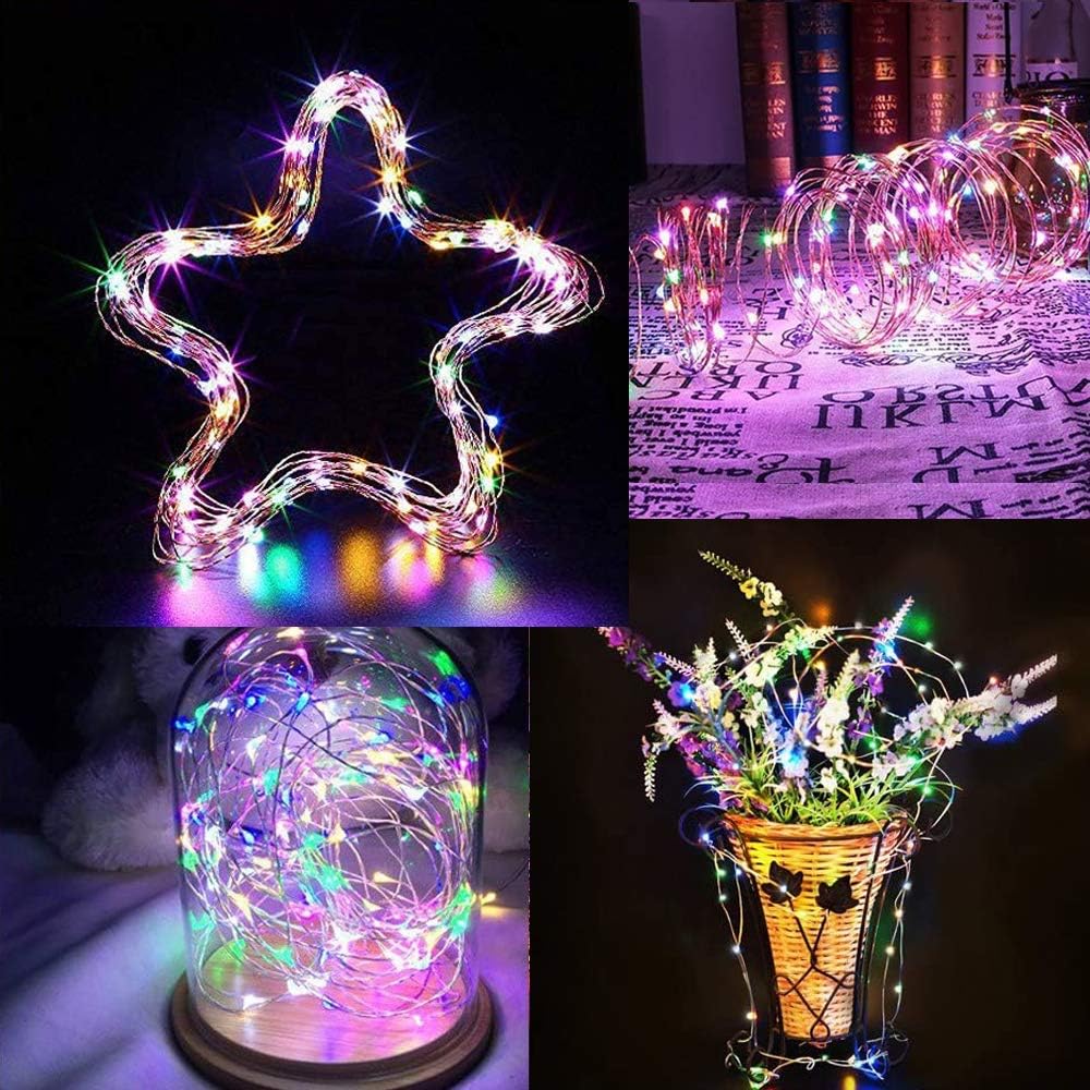 Solar Lichterkette 2er Set, Bunt