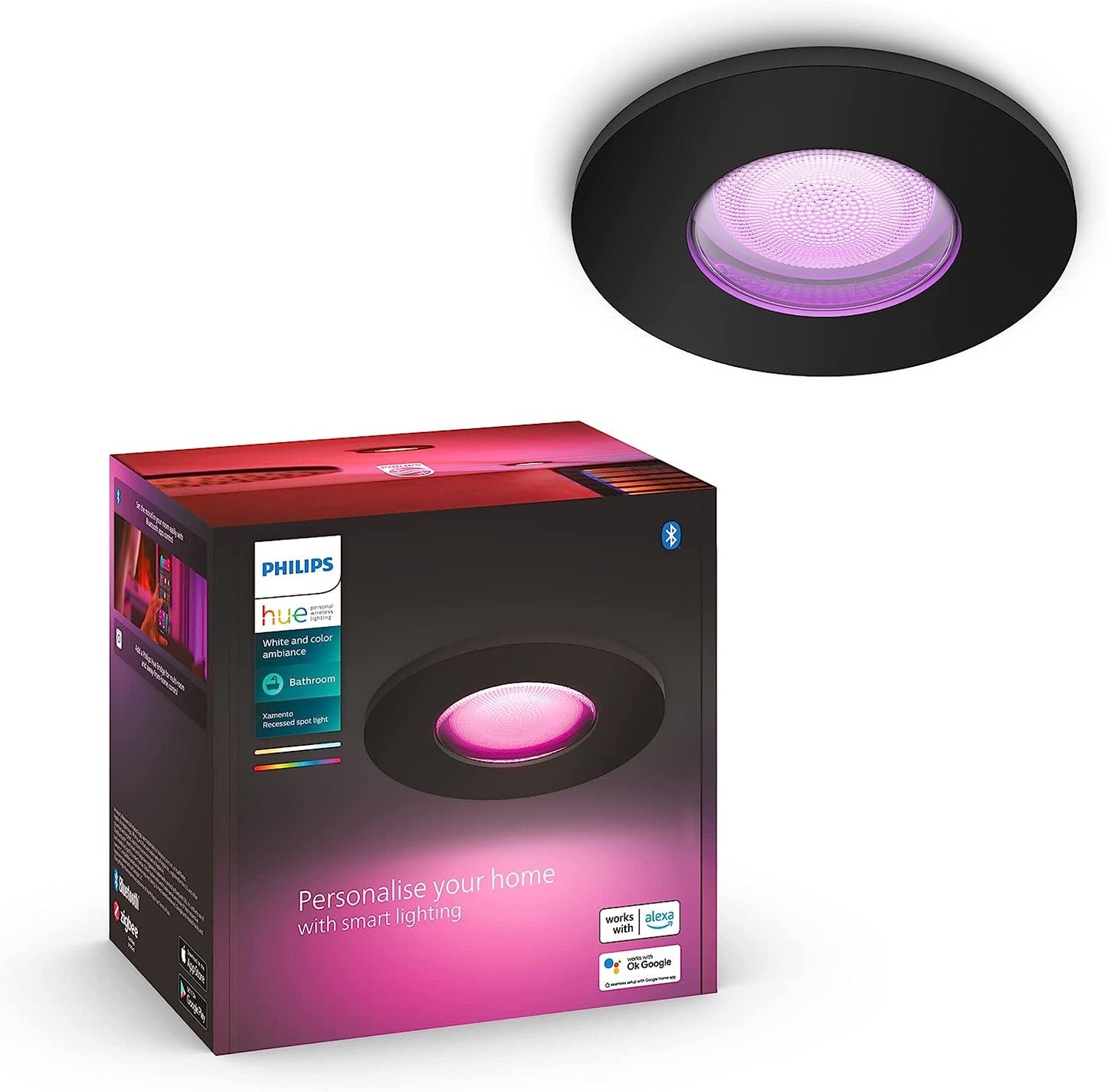 White & Color Ambiance Xamento Einbauspot, LED-Leuchte