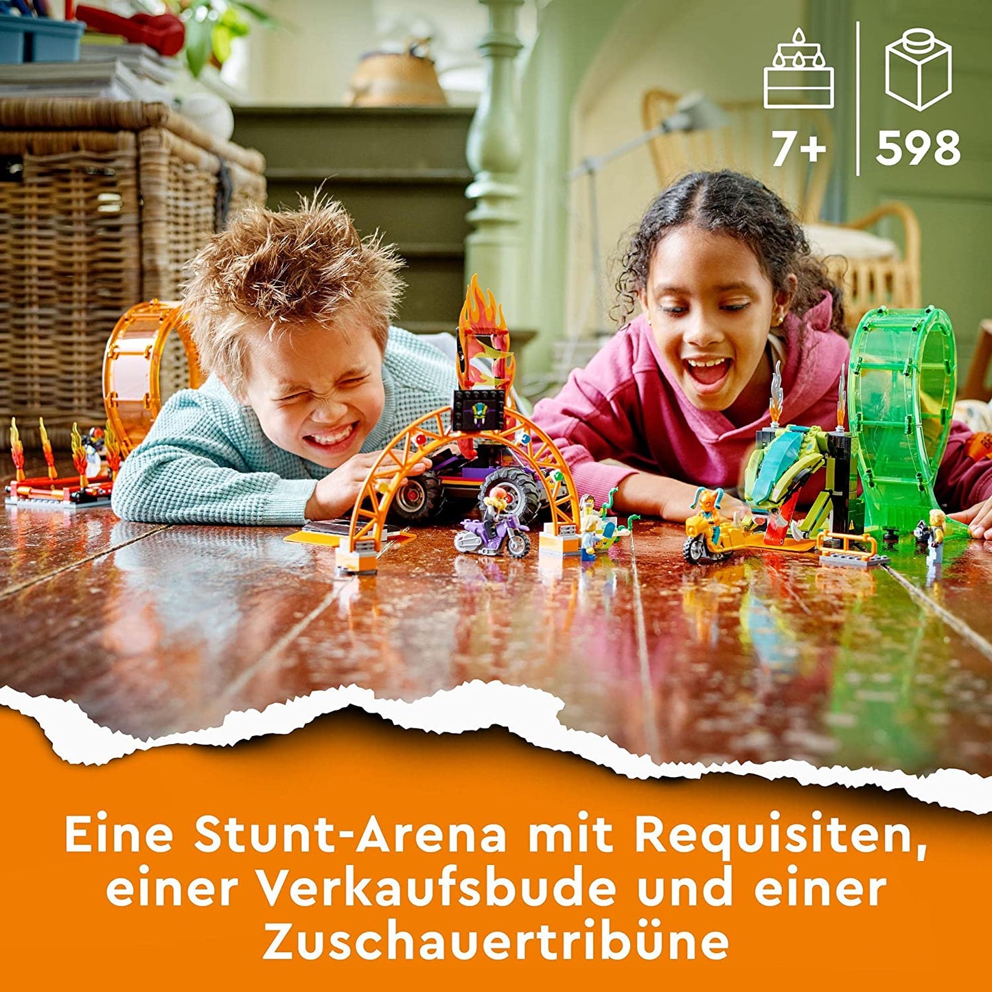 60339 City Stuntz Stuntshow-Doppellooping Set, Konstruktionsspielzeug