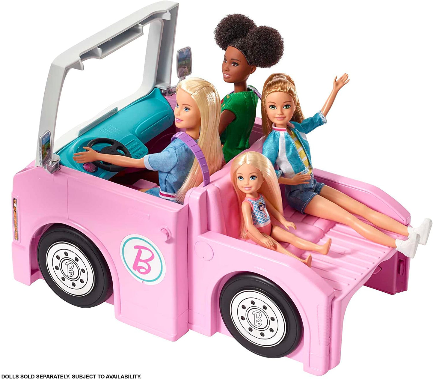Barbie 3-in-1 Super Abenteuer-Camper, Spielfahrzeug