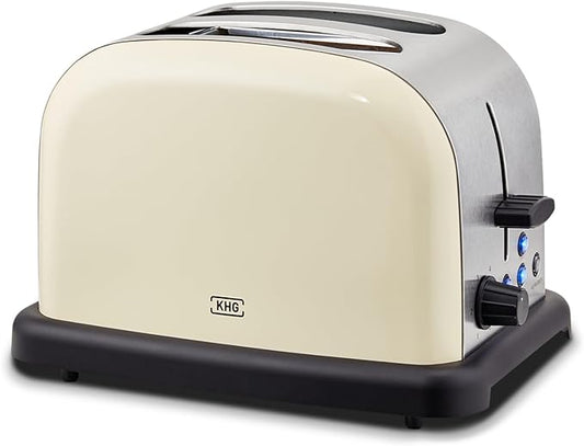 2-Scheiben-Toaster TO-1005, Farbe: Creme / Edelstahlfarben / Schwarz
