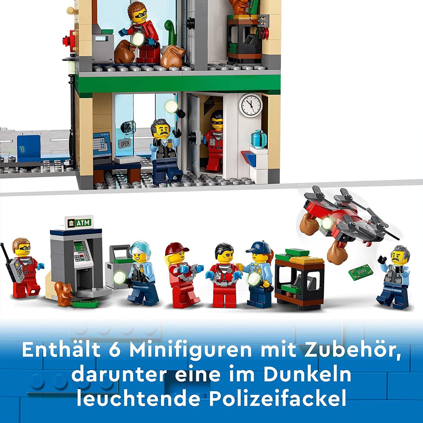 60317 City Banküberfall mit Verfolgungsjagd, Konstruktionsspielzeug