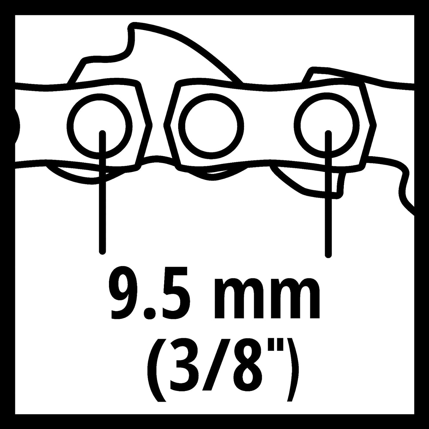 Ersatzkette 30cm 1,1mm 45T 3/8", Sägekette