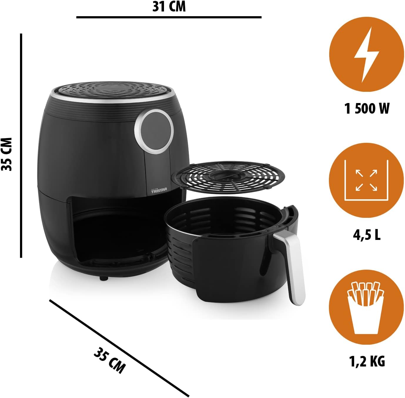 Crispy Fryer FR-6956, Heissluftfritteuse, 4,5L