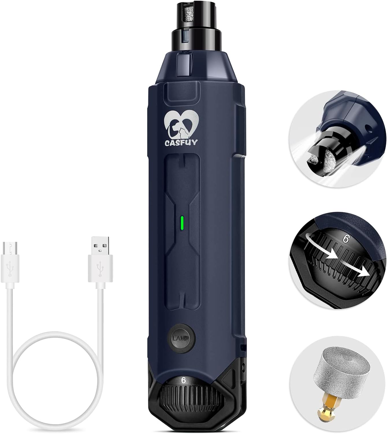 Krallenschleifer für Hunde, Navy blau