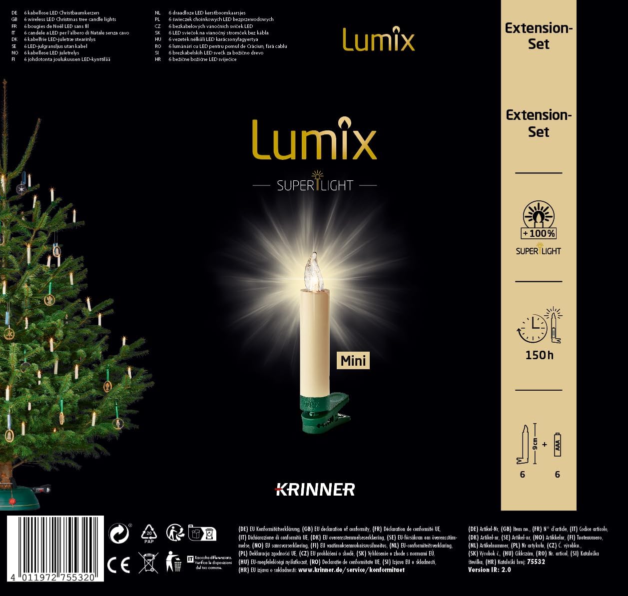 Christbaumkerzen Superlight