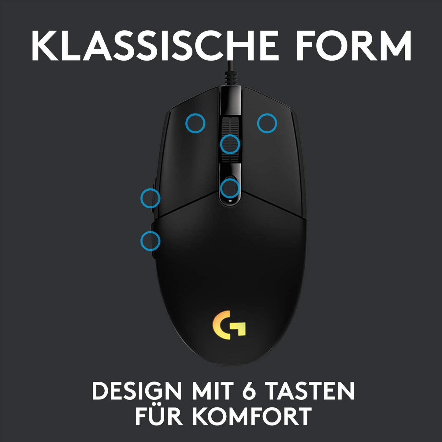 G203 LIGHTSYNC, Gaming-Maus