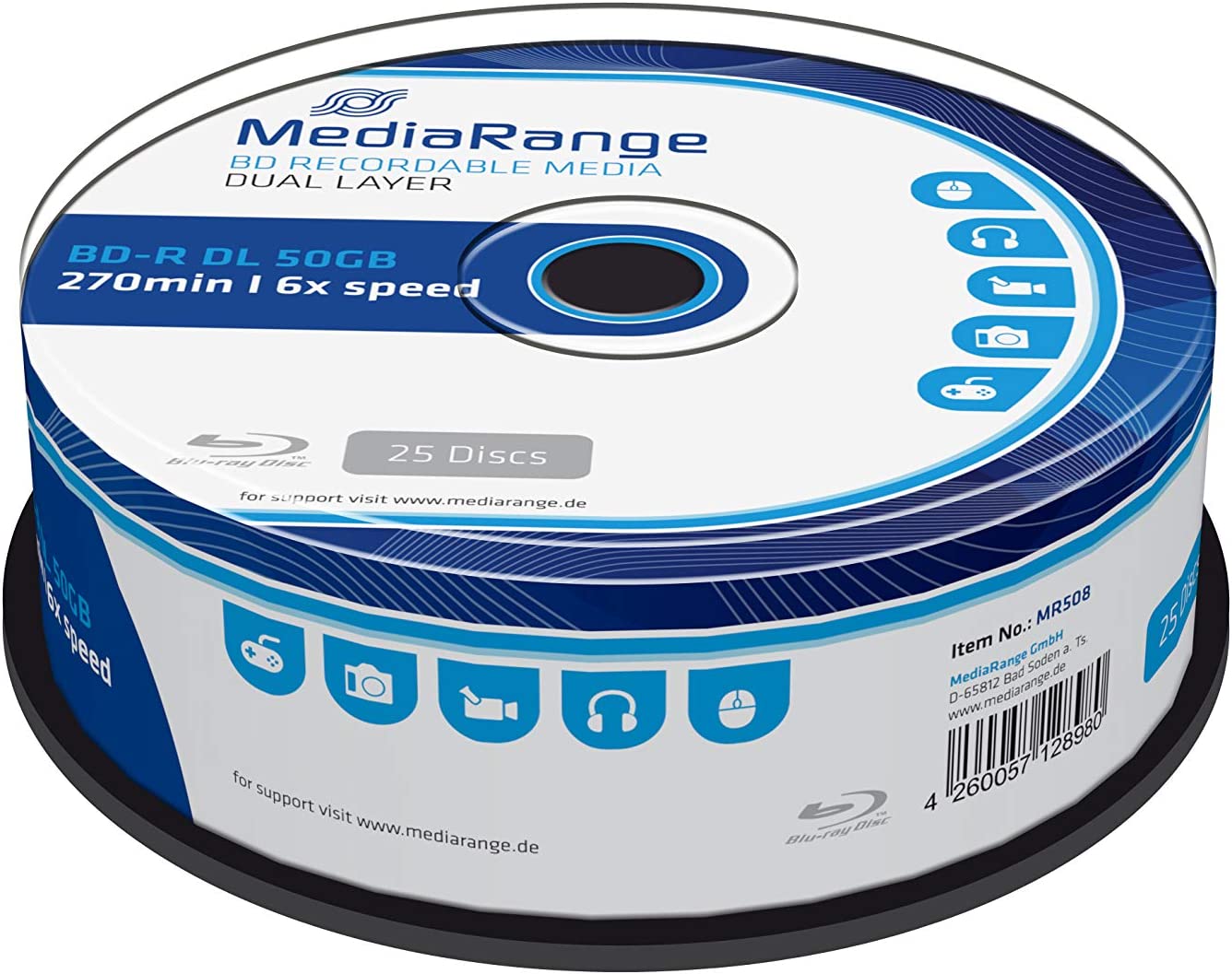 BD-R Dual Layer 50 GB, Blu-ray-Rohlinge
