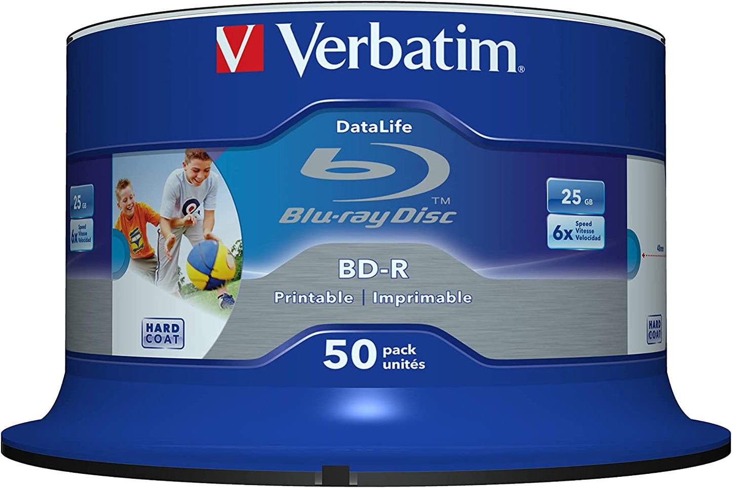 BD-R 25GB, Blu-ray-Rohlinge, Wide Printable No-ID 50er-Pack Spindle