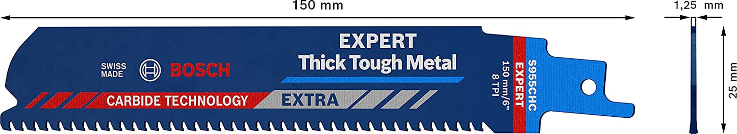 Expert Säbelsägeblatt ‘Thick Tough Metal’ S 955 CHC, 3 Stück