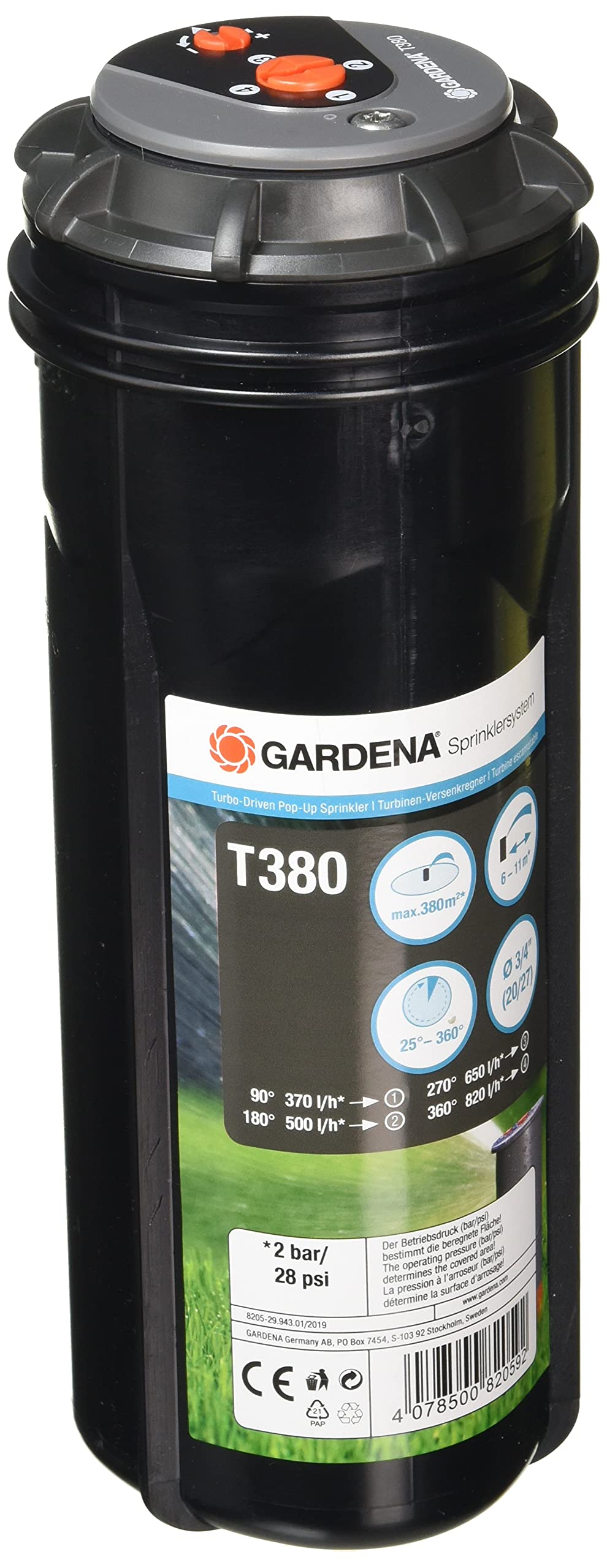 Turbinen-Versenkregner T 380, T 380 - bis 380 m² Turbinen-Versenkregner