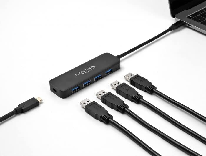 USB Type-C Hub 4 Port USB 3.2 Gen 1 mit Power Delivery 85 Watt, USB-Hub