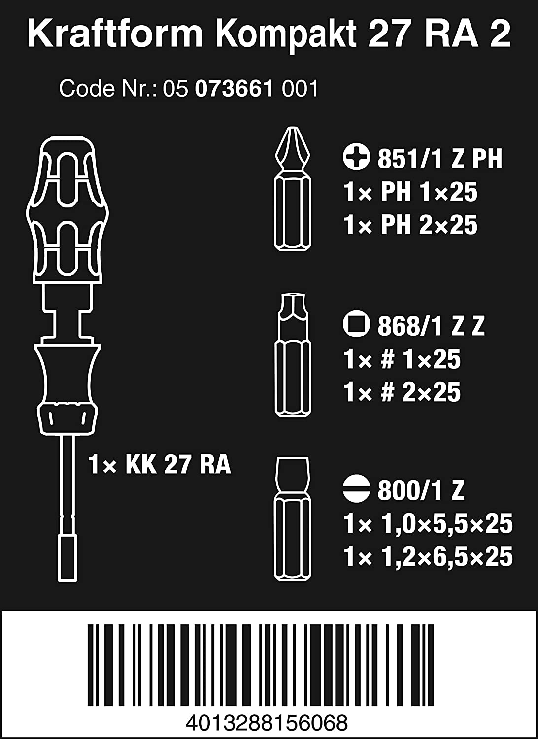 Bit-Satz Kraftform Kompakt 27 RA 2 SB, Auslaufartikel