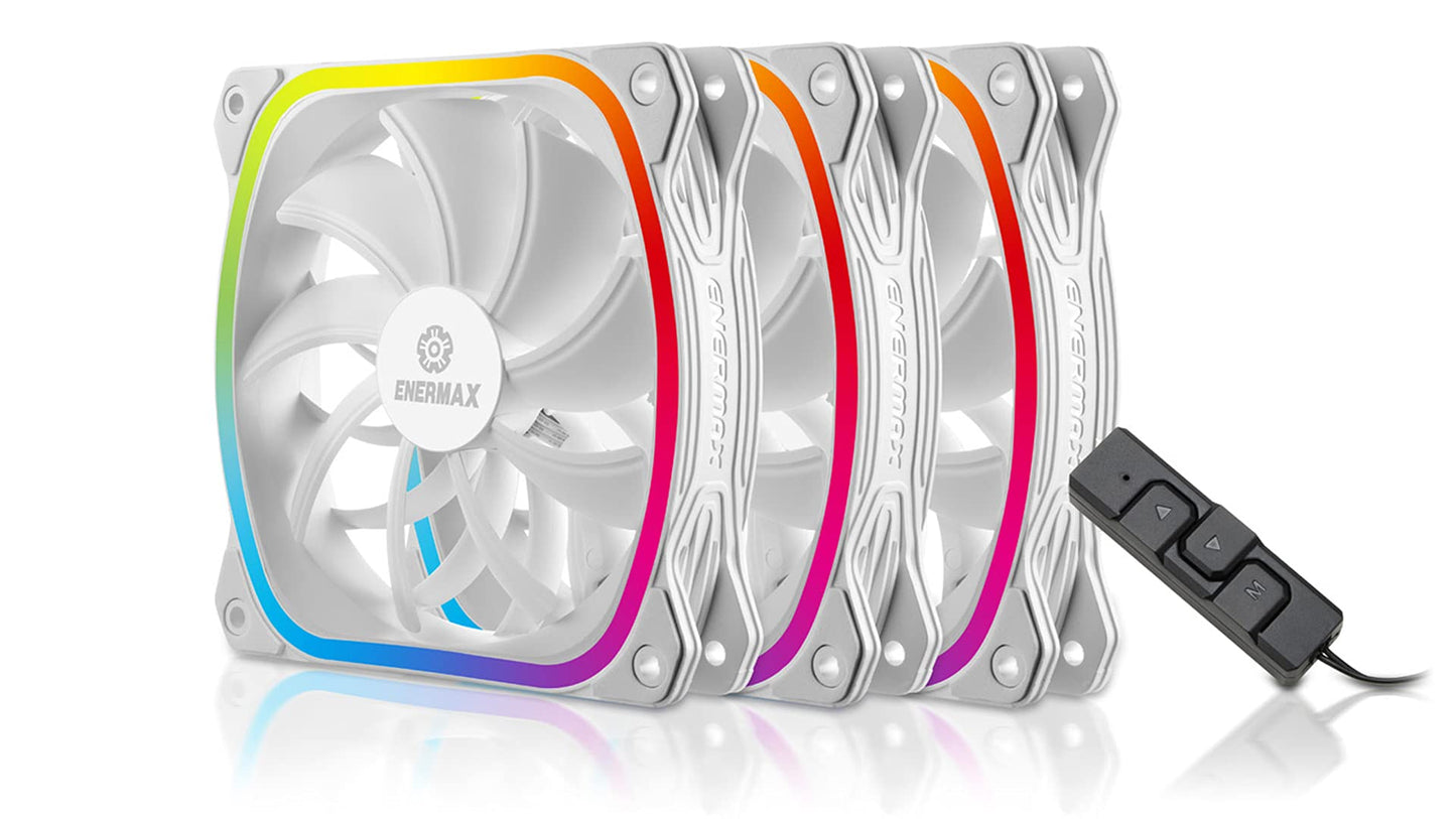 SquA RGB White 3 Pack 120x120, Gehäuselüfter
