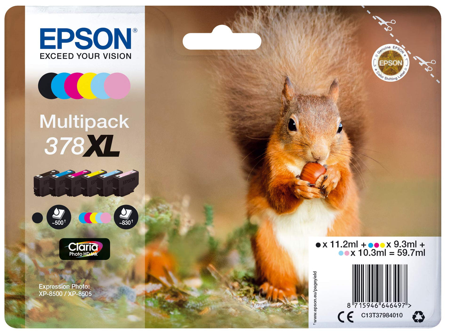 Multipack 378XL (C13T37984010), Tinte